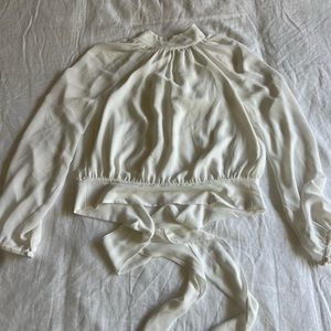 Rebecca Minkoff white silk blouse. Size XS.